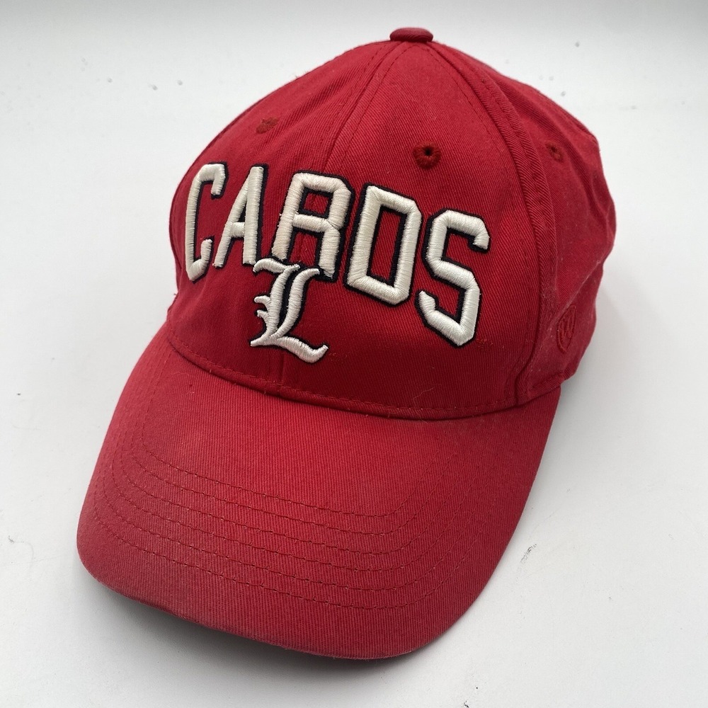 Louisville Cardinals Top Of World Hat Cap Red Cards Strapback Adjustable